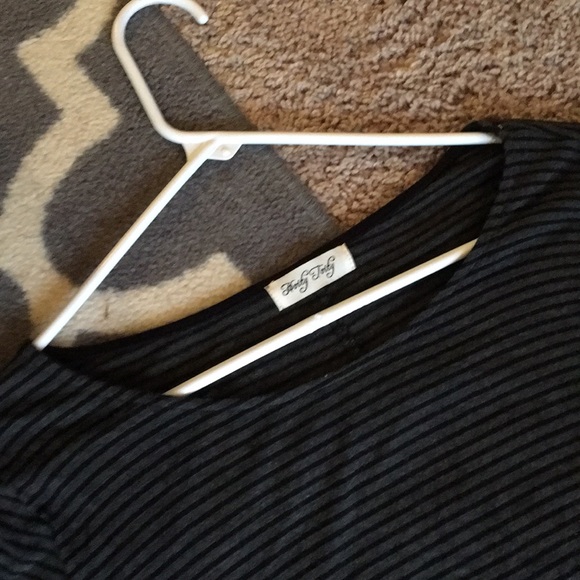 Black and charcoal striped long sleeve tunic - Picture 4 of 5